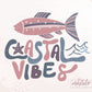 Coastal Vibes Png, Fisherman Aesthetic, Fish PNG, Coastal Artwork, Coastal Vibes