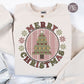 Christmas Tree Png, Boho Christmas Tree, Christmas PNG for Shirt, Faux Knit Pattern Png