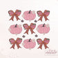 Coquette bows Fall Sublimation Designs, Pumpkin Season Png, Autumn PNG