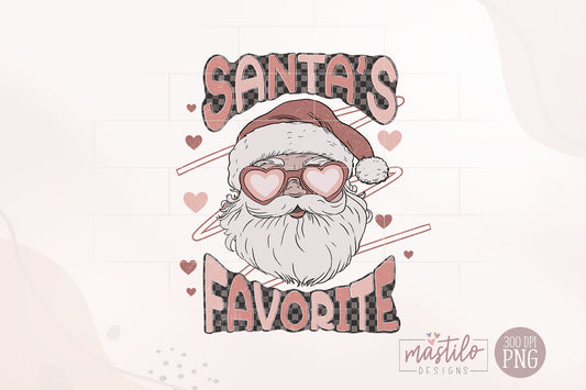 Santa's Favorite Png, Retro Christmas, Cute Santa Png, Christmas Sublimation Designs