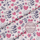 Whimsical Valentine's Day Seamless Digital Pattern with cute hearts and flowers