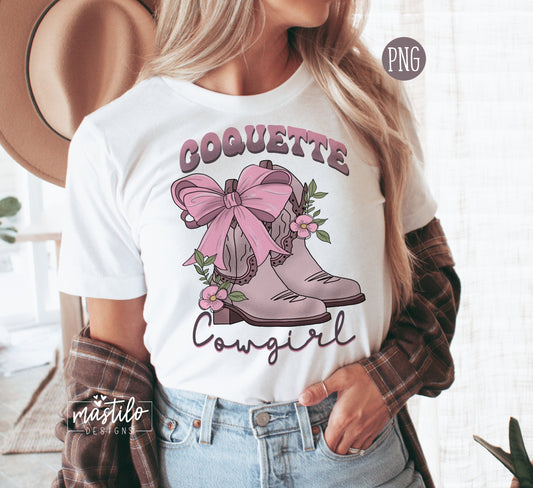 Western Coquette png, Coquette Cowgirl png, Trendy Western png, Soft Girl Era png