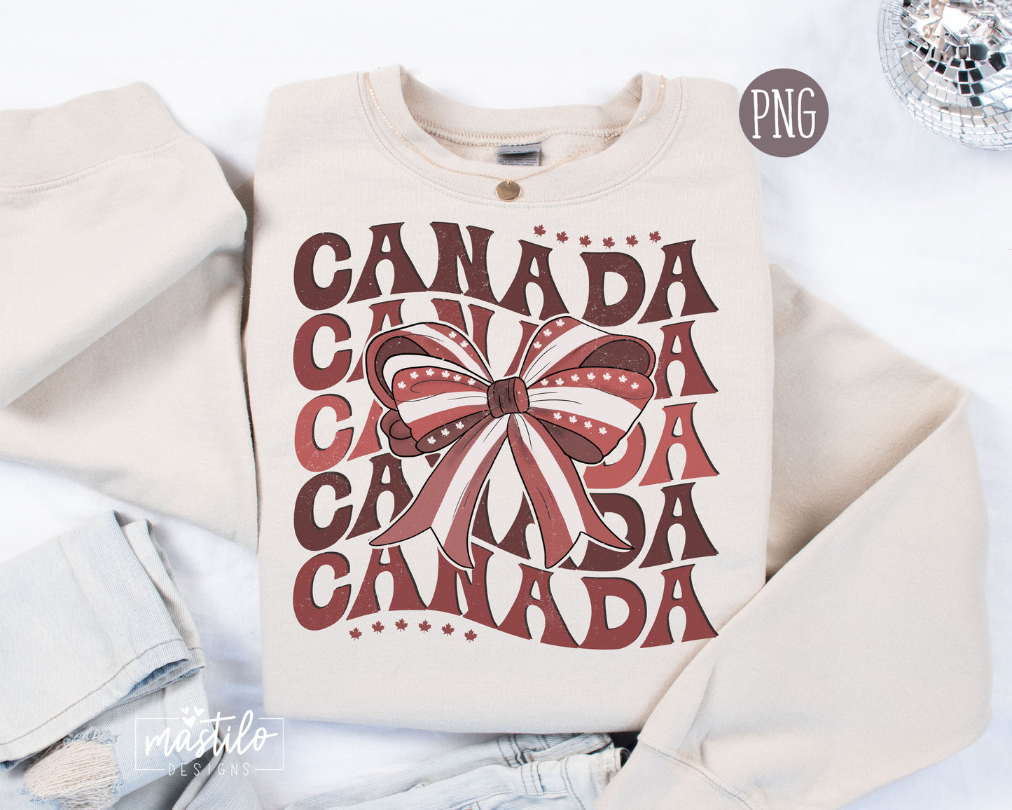 Coquette Canadian Flag png, Coquette Bow png, Canada Day sublimation, Canada Png