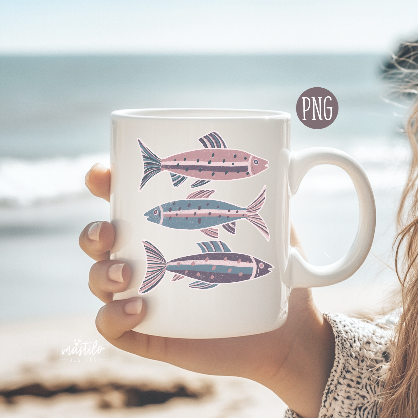 Colorful Fish Fisherman Aesthetic, Fish PNG, Coastal Artwork, Coastal Vibes, Trendy Fish Png Digital Design