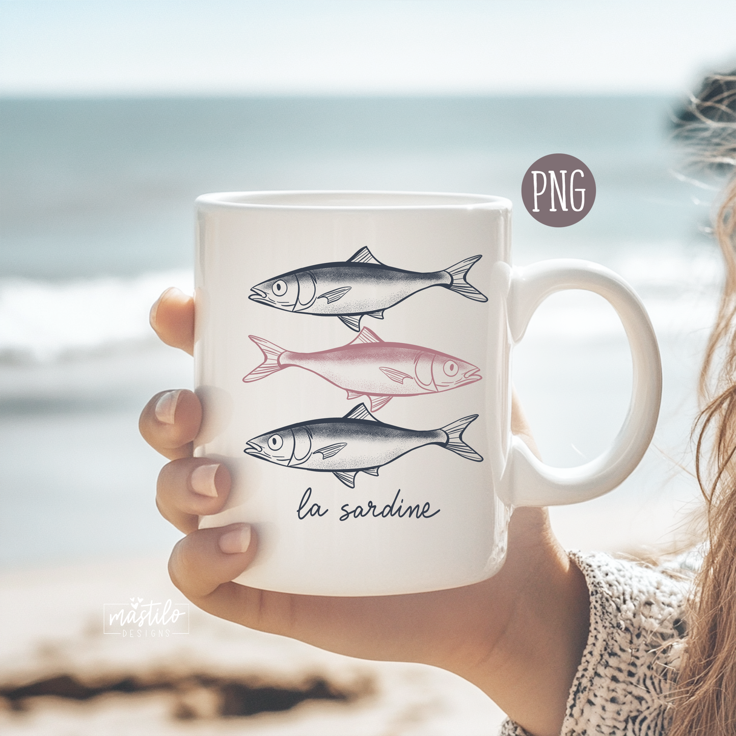 Sardine Fisherman Aesthetic, Sardine PNG, Coastal Artwork, Coastal Vibes, Trendy Sardine Png Digital Design