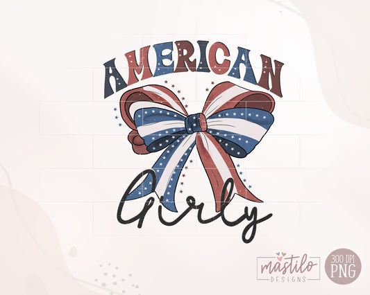 Coquette 4th Of July Png, American Girly Png, 4th Of July Png, American Flag Png