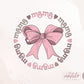 Coquette mama Png, Trendy Coquette Mama png, Coquette uvdtf png, Bow Png