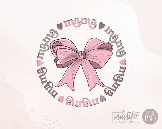 Coquette mama Png, Trendy Coquette Mama png, Coquette uvdtf png, Bow Png