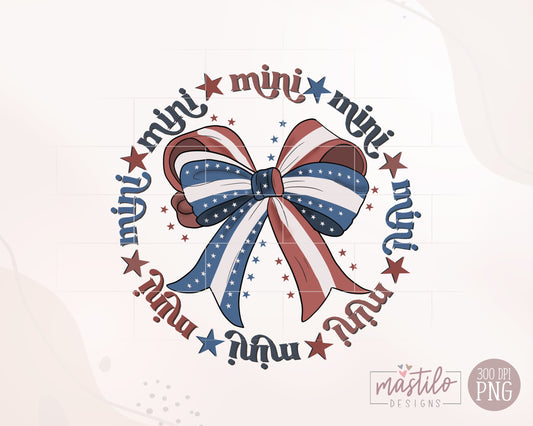 Coquette American Mini PNG, Coquette 4th Of July Png, Fourth Of July Png, Mini Png