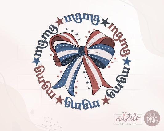 Coquette American Mama PNG, Coquette 4th Of July Png, Fourth Of July Png