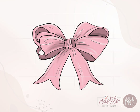 Coquette Pink Bow, Trendy Bow png, Soft Girl Era png, Pink Bow