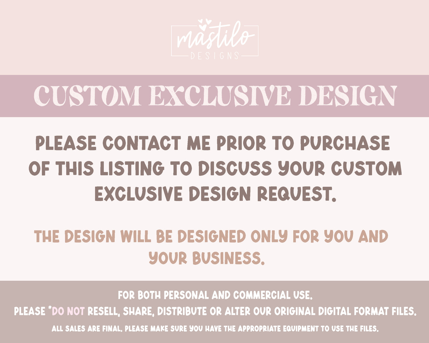 Custom Design (EXCLUSIVE for you and your biz)