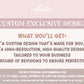 Custom Design (EXCLUSIVE for you and your biz)