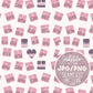 Seamless Valentine's Pattern with Retro Typography - 'I Love You' in Pink & Plum