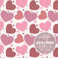 Groovy Love Valentine's Day Seamless Pattern | 70s Retro Hearts Art for Fabric & Sublimation | Love Typography art seamless design