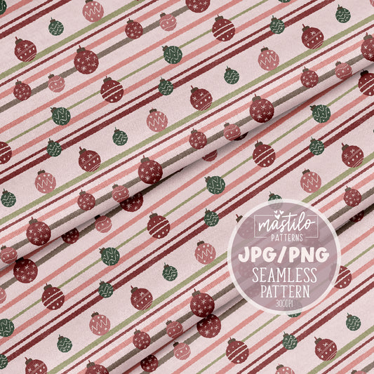 Christmas Ornaments Seamless Pattern, Christmas Gifts, Ornaments, Seamless Pattern, Boho Sublimations