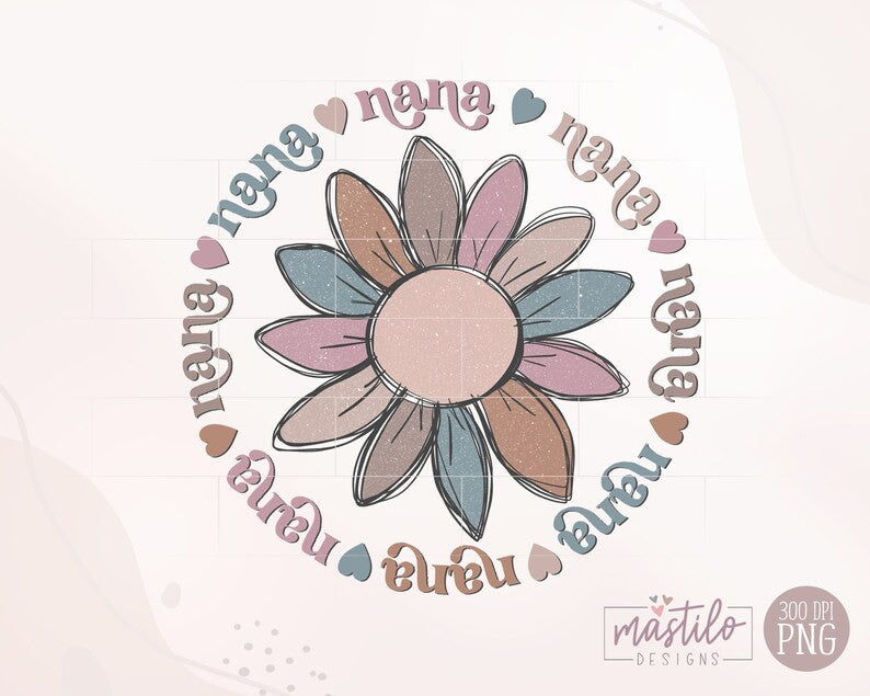 Nana Retro PNG, Grandma Png, Retro Png, Groovy Png, Mother's Day Png