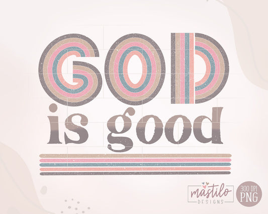 God Is Good Png, Retro Christian Png, Pray PNG, Christian Shirt Designs