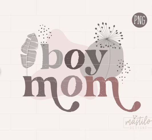 Boy Mama Png, Boy Mama Boho Png, Boy Mama Sublimation