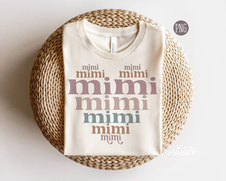 Mimi PNG, Mimi Sublimation PNG, Stacked Mimi sublimation PNG