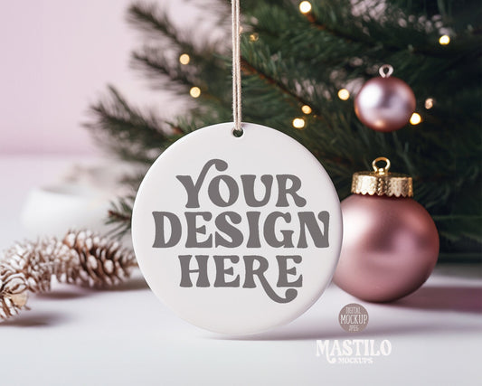 Christmas Ornament Mockup, Tree Ornament Mockup, Christmas Mock ups