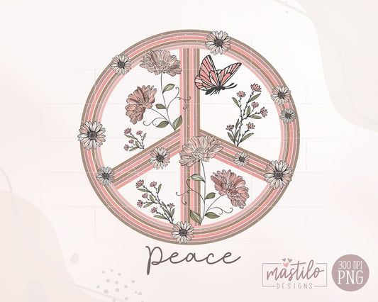 Peace Png, Peace Sublimation Download, Retro Sublimation Png