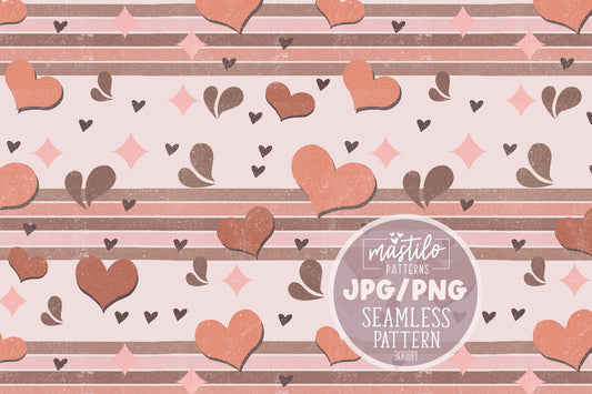 Retro groovy Valentine Pattern, Valentine Pattern Sublimation