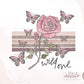 Wild One Png, Retro Butterfly Sublimation Designs, Retro Flowers Png