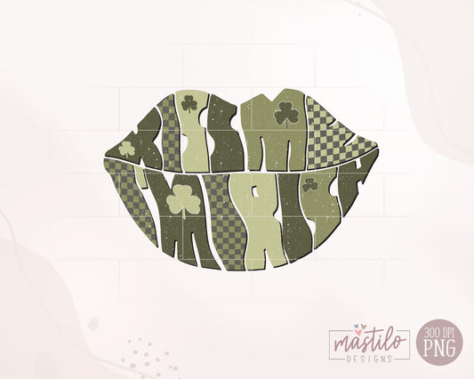 Kiss me I'm Irish St. Patrick's Day PNG, Sublimation Design Download