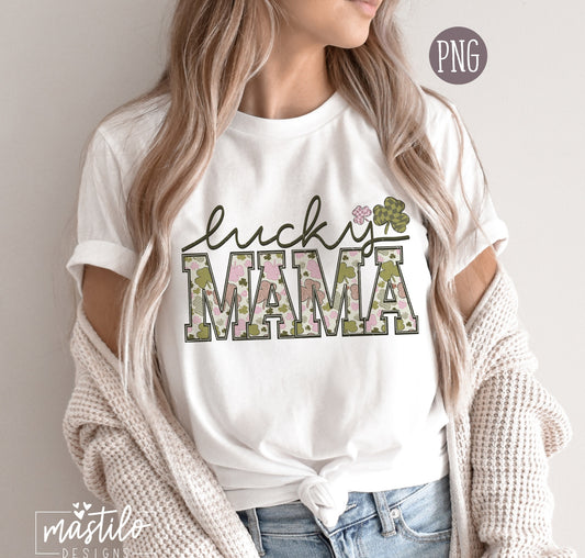 Lucky Mama Retro PNG, St Patrick's Retro Png, Mama Png, St Patrick's Sublimation