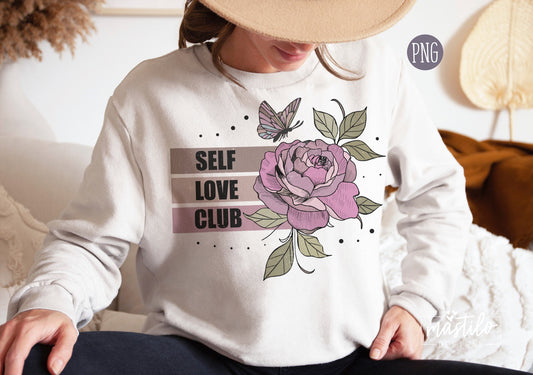 Self Love Club Png, Mental Health png, Self Love png, Positive png