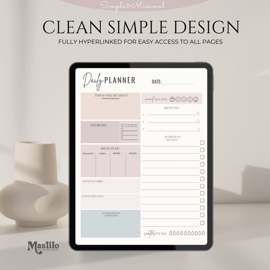 PLR, Daily Planner Page, Daily Planner Plr, Simple Minimalist Plr