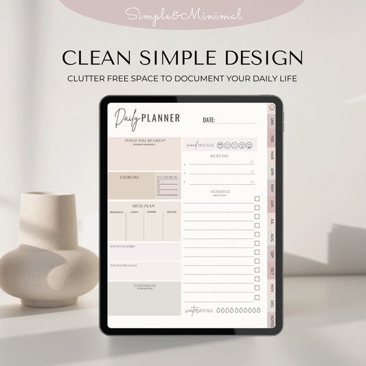 Boho Undated Goodnotes Planner, Weekly Digital Planner, Monthly Planner