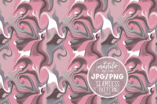 Liquid Marble Seamless Pattern, Groovy Boho Pattern, Retro Fabric Pattern Design