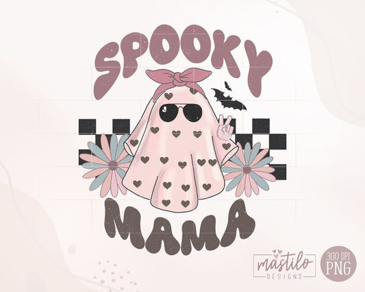 Spooky Mama Png, Spooky Mama Mini Png, Groovy Halloween Png