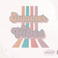 Summer Vibes Retro png, Summer Sublimation downloads