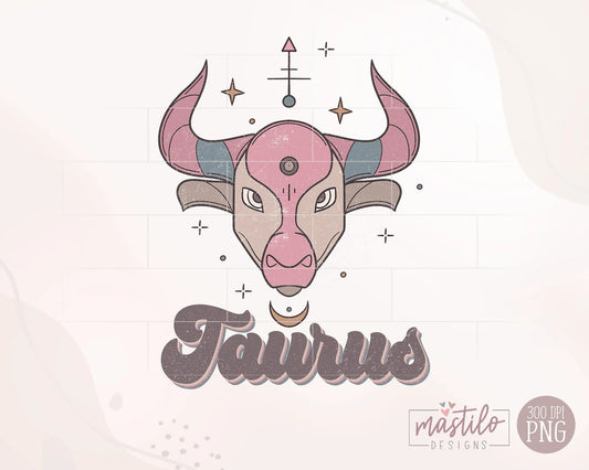 Taurus Zodiac, Retro Sublimations, Celestial Png, Zodiac Sign Png