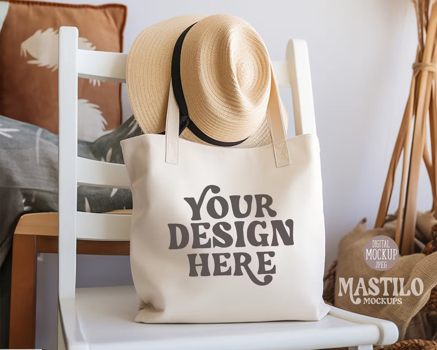 Cotton Canvas Bag Mockup, Print On Demand, SVG Mockup, Sublimation Bag MockUp