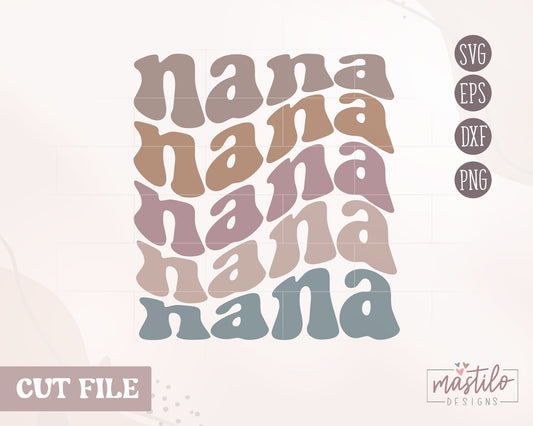 Nana SVG, Grandma SVG, Retro Svg, Groovy Svg, Mother's Day Svg