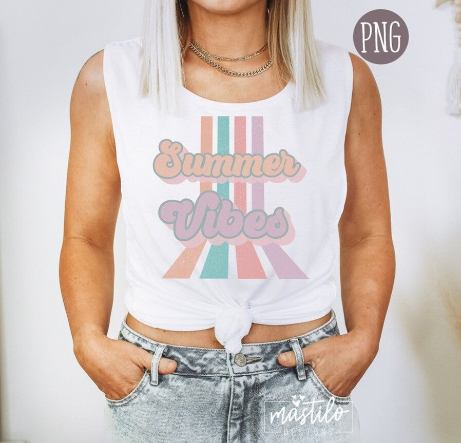 Summer Vibes Retro png, Summer Sublimation downloads