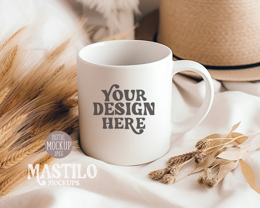 Styled 11oz Coffee Mug Mockup, Model Mug Mockup, Model Mockup