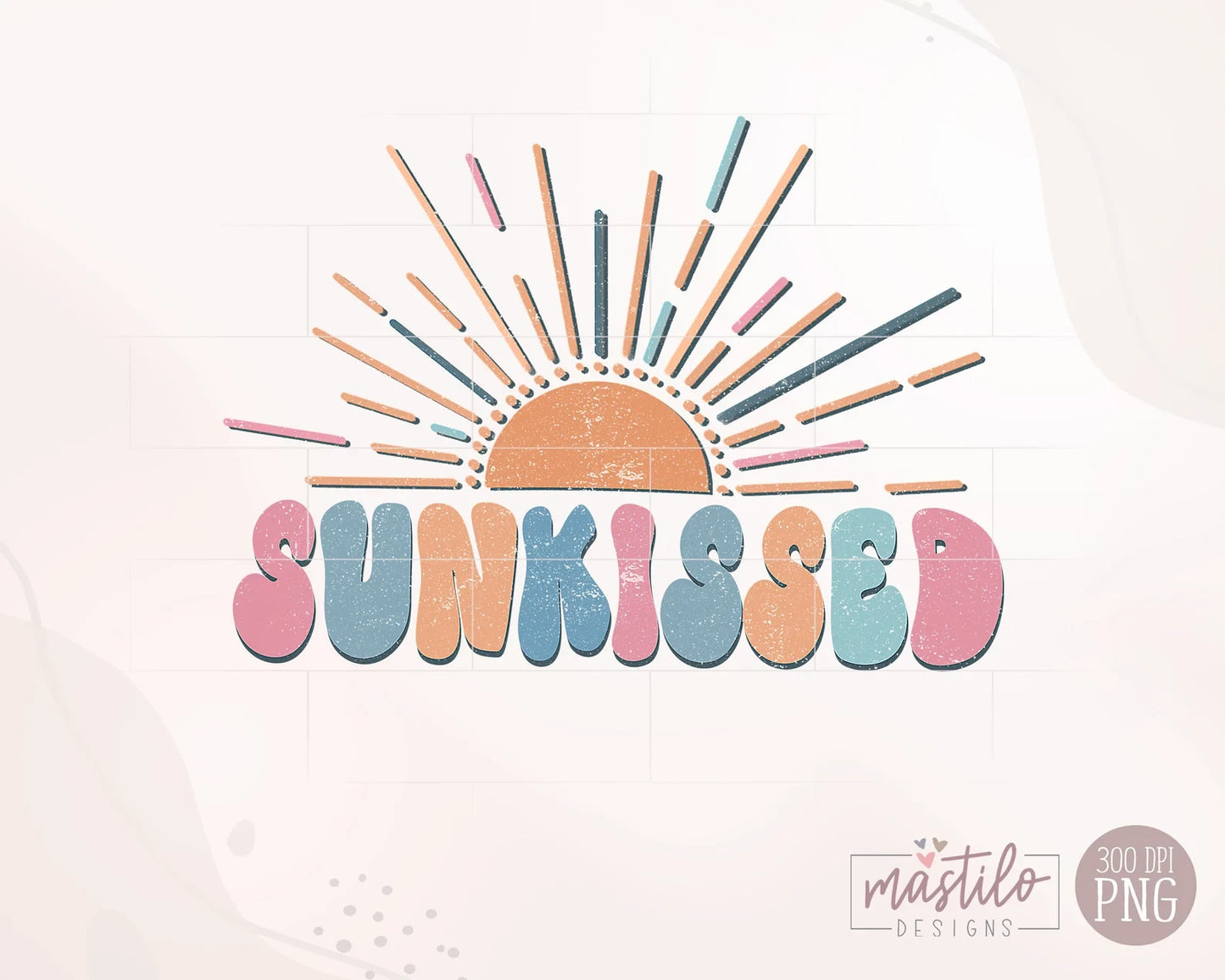 Sunkissed Retro png, Summer Sublimation downloads