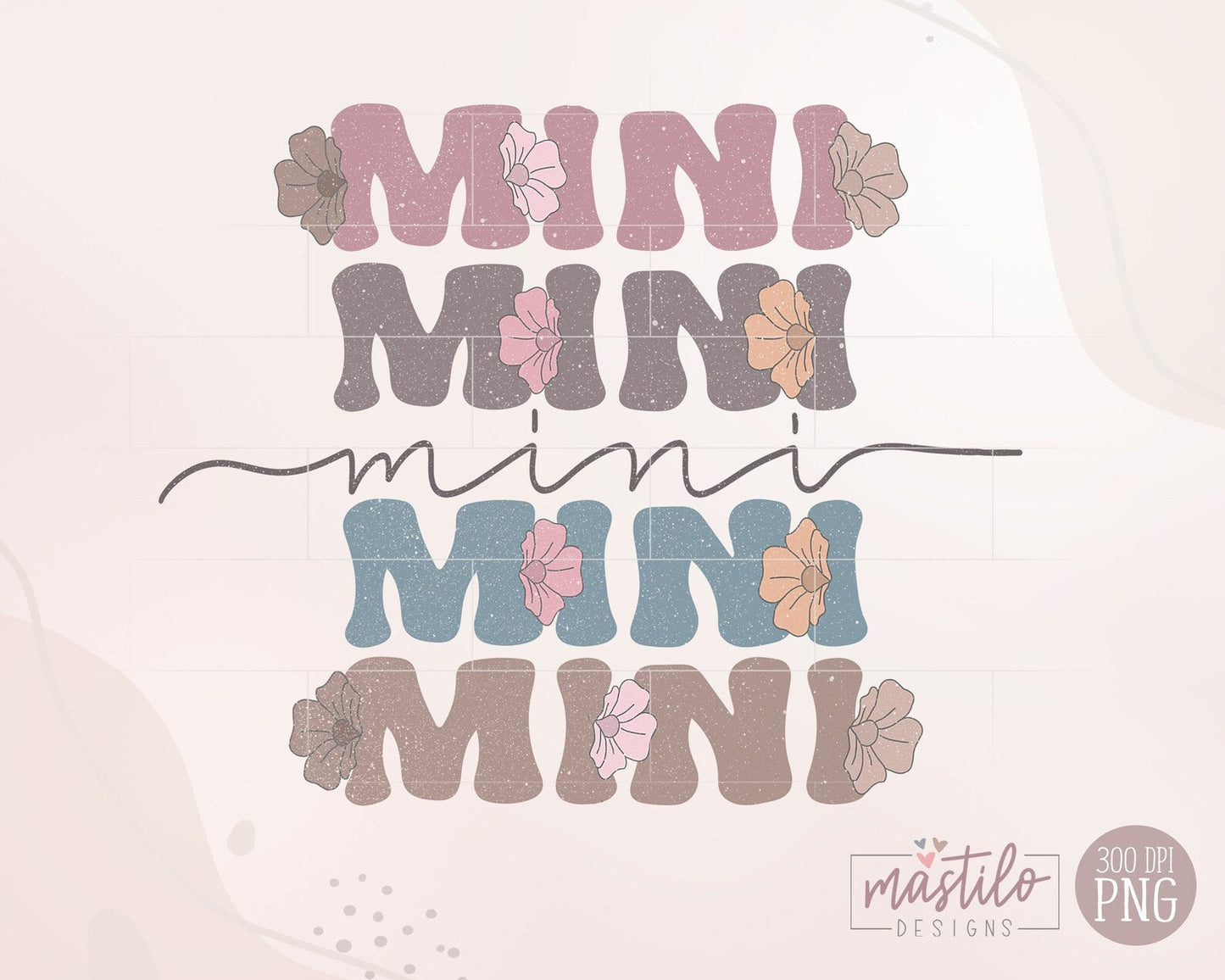 Retro Mini Png, Mini Sublimation PNG, Boho Mini sublimation Design