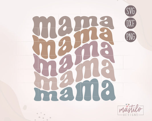 Mama SVG, Mom SVG, Retro Svg, Groovy Svg, Mother's Day Svg, Mom Life Svg