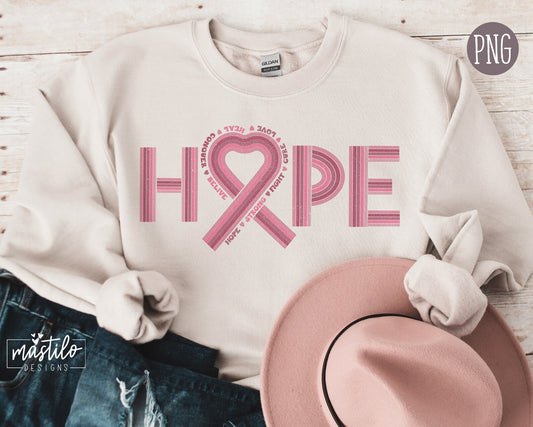 Pink Ribbon Hope Awareness, Hope, Breast Cancer Png