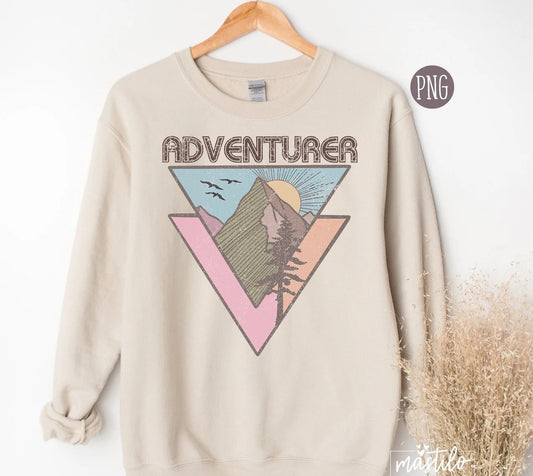 Adventurer Png, Adventure Sublimation Design, Retro Png