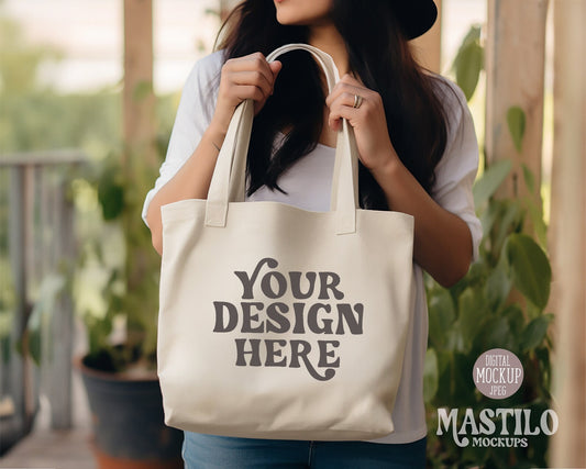 Model Tote Bag Mockup, Canvas Tote Bag Mockup, Tote Bag Mockup