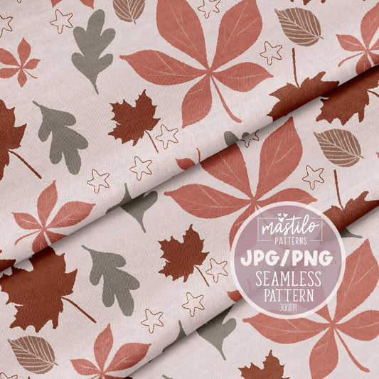 Fall Leaves Pattern, Fall Seamless Pattern, Fall Leaves Png, Fall Fabrics Seamle