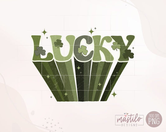 Retro Lucky St Patrick's Day Png