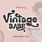 Vintage Babe - Hand Drawn Groovy Retro Font, Modern Retro Font, Groovy Font